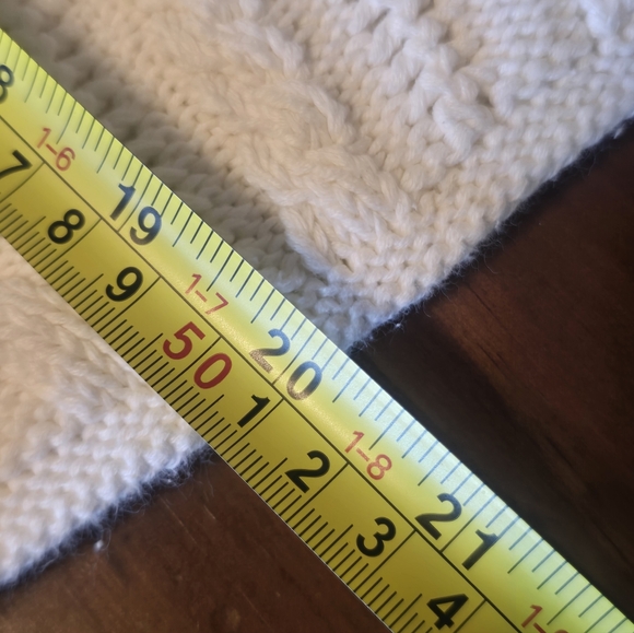 Lauren Ralph Lauren Cream Cotton Cable Knit Sweater 3/4 Sleeve Petite Small - Picture 6 of 7